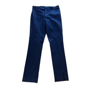 Ralph Lauren Chino Pants Womens 8 New Navy Blue Straight Leg Stretch Career